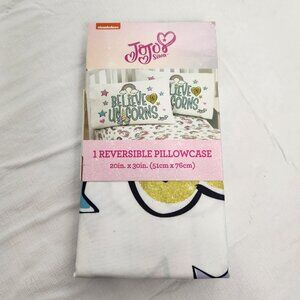 Believe In Unicorns Pillowcase Reversible 20x30inch Standard Size Rainbow Stars